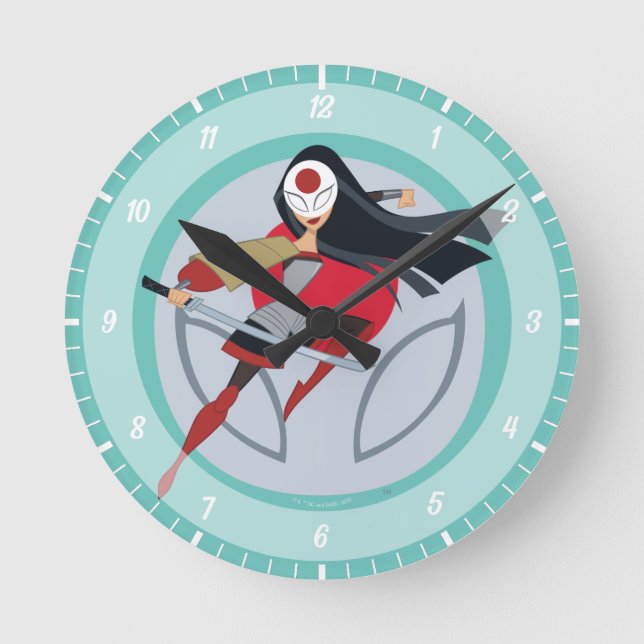 DC Super Hero Girls Katana Round Clock (Front)
