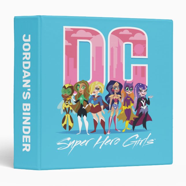 DC Super Hero Girls Lineup 3 Ring Binder (Front/Spine)