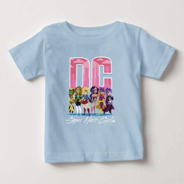 DC Super Hero Girls Lineup Baby T-Shirt (Front)