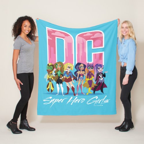 DC Super Hero Girls Lineup Fleece Blanket