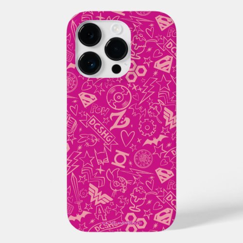 DC Super Hero Girls Pink Icon Pattern Case_Mate iPhone 14 Pro Case