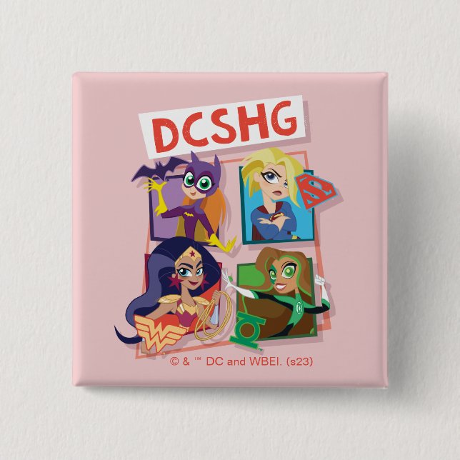 DC Super Hero Girls Quartet Button (Front)