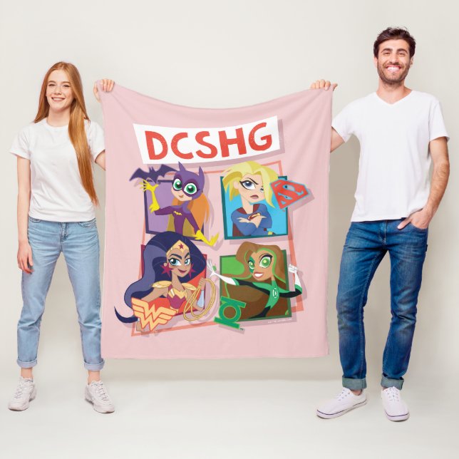 DC Super Hero Girls Quartet Fleece Blanket (In Situ)
