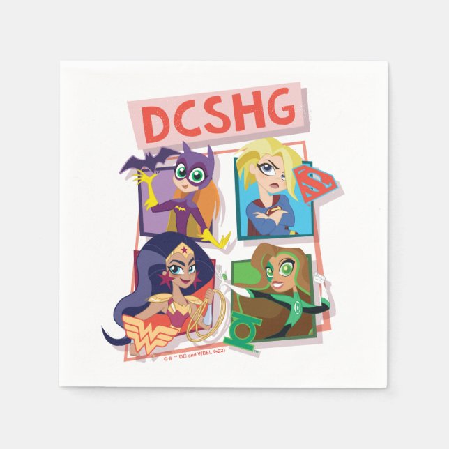 DC Super Hero Girls Quartet Napkins (Front)