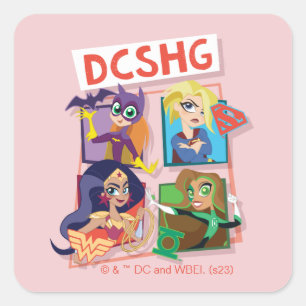 DC Super Hero Girls Quartet Square Sticker
