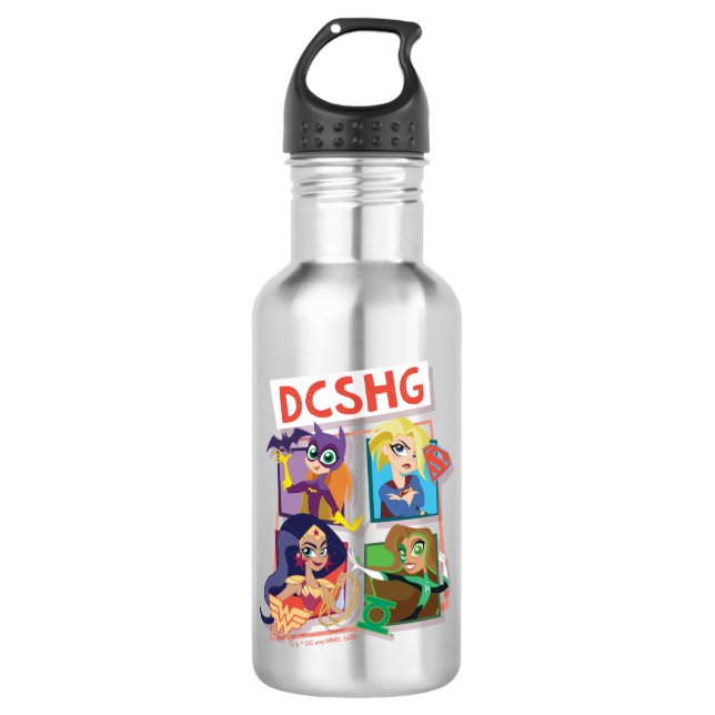 DC Super Hero Girls Quartet Stainless Steel Water Bottle (Front)
