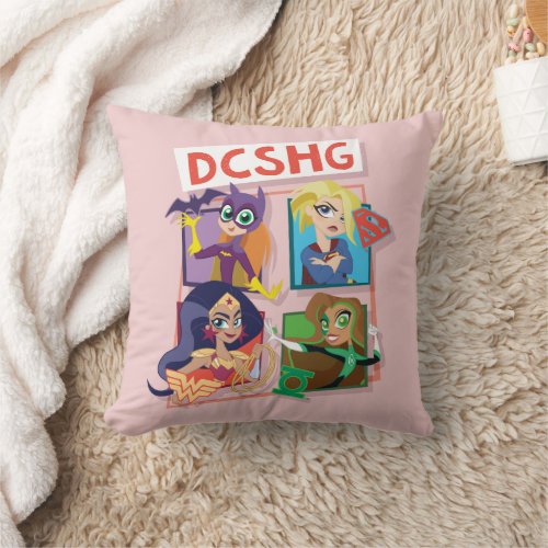 DC Super Hero Girls Quartet Throw Pillow