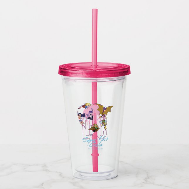 DC Super Hero Girls Skyline Acrylic Tumbler (Front)