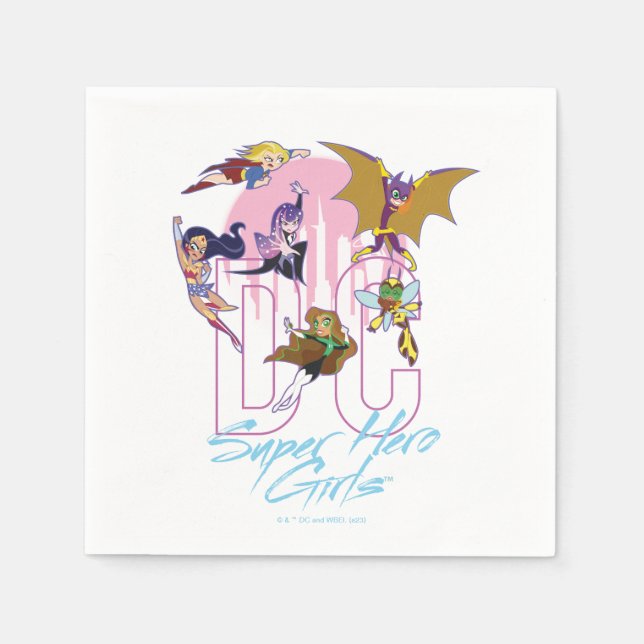 DC Super Hero Girls Skyline Napkins (Front)