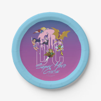 DC Super Hero Girls Skyline Paper Plates