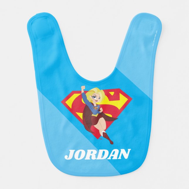 DC Super Hero Girls Supergirl Baby Bib (Front)