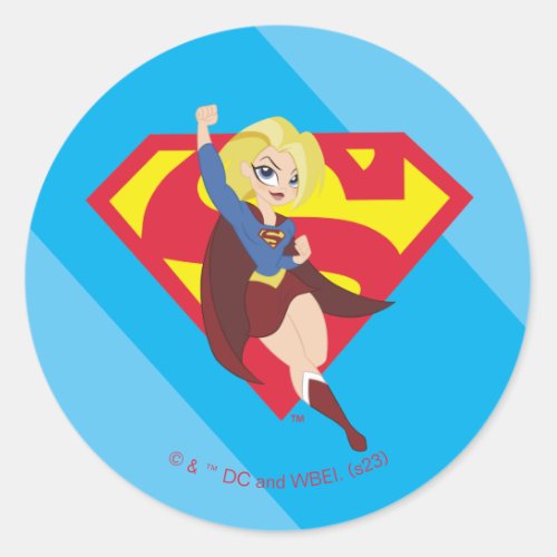 DC Super Hero Girls Supergirl Classic Round Sticker