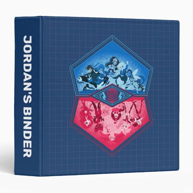 DC Super Hero Girls Teamwork Battle 3 Ring Binder (Front/Spine)