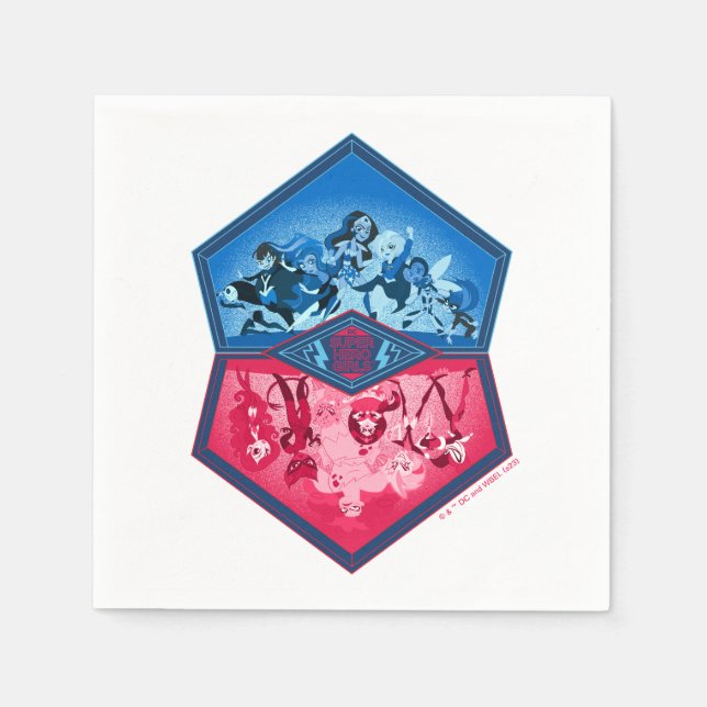 DC Super Hero Girls Teamwork Battle Napkins (Front)