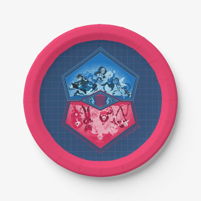DC Super Hero Girls Teamwork Battle Paper Plates (Front)