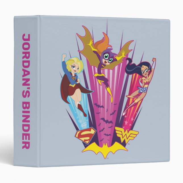 DC Super Hero Girls Trio 3 Ring Binder (Front/Spine)
