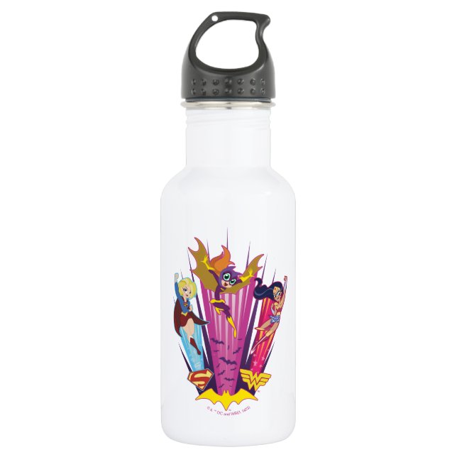 DC Super Hero Girls Trio Stainless Steel Water Bottle (Front)