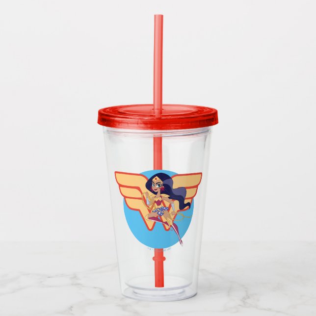 DC Super Hero Girls Wonder Woman Acrylic Tumbler (Front)