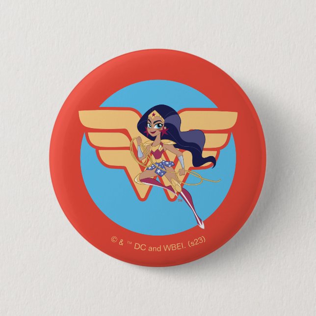 DC Super Hero Girls Wonder Woman Button (Front)