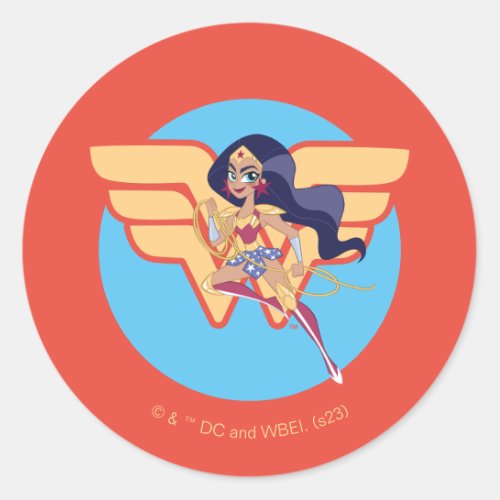 DC Super Hero Girls Wonder Woman Classic Round Sticker