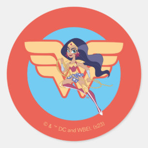 DC Super Hero Girls Wonder Woman Classic Round Sticker