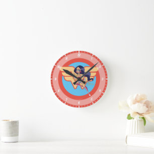 DC Super Hero Girls Wonder Woman Round Clock