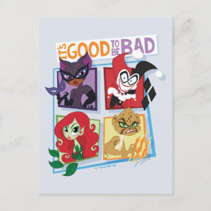 DC Super Villain Girls It's Good To Be Bad Postcard