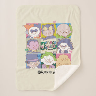 DC Super-Villain Menace To Society Club Graphic Sherpa Blanket