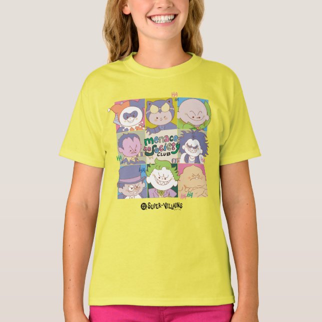 DC Super-Villain Menace To Society Club Graphic T-Shirt (Front)