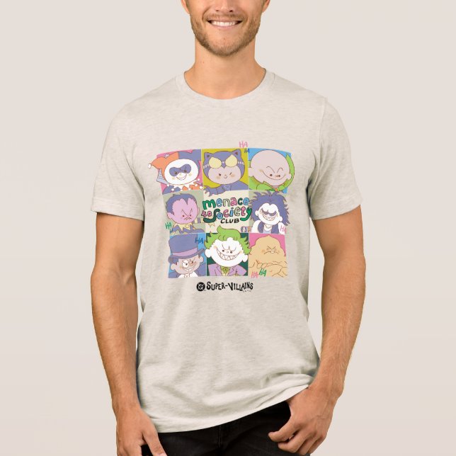 DC Super-Villain Menace To Society Club Graphic Tri-Blend Shirt (Front)