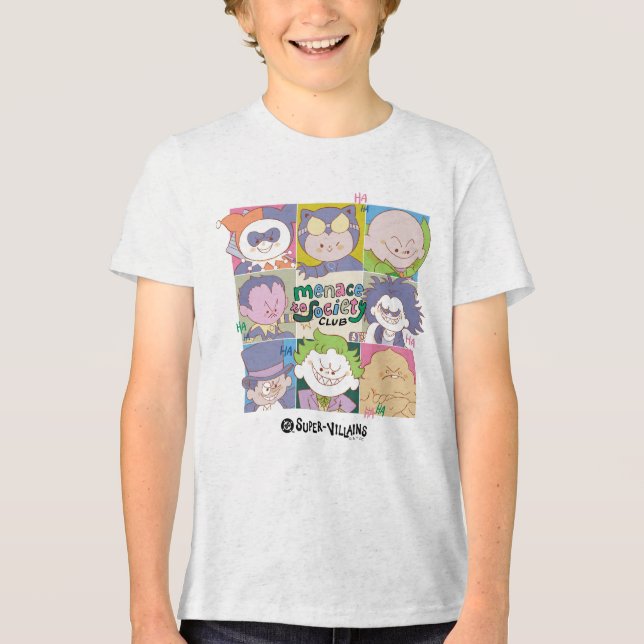 DC Super-Villain Menace To Society Club Graphic Tri-Blend Shirt (Front)