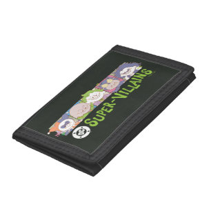 DC Super-Villains Cartoon Lineup Tri-fold Wallet