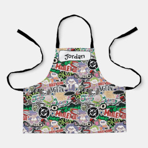 DC Super-Villains Cartoon Pattern Apron