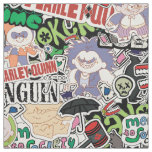 DC Super-Villains Cartoon Pattern Fabric