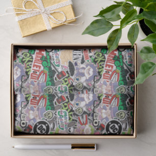 DC Super-Villains Cartoon Pattern Tissue Paper
