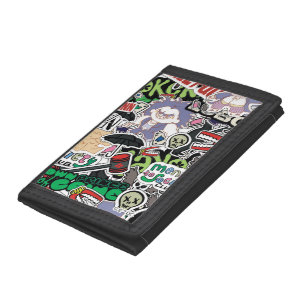 DC Super-Villains Cartoon Pattern Tri-fold Wallet