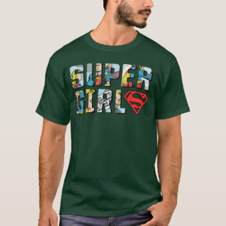 DC Supergirl Logo Comic Strip T-Shirt