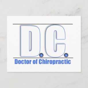 DC TITLE - DOCTOR OF CHIROPRACTIC MEDICINE POSTCARD