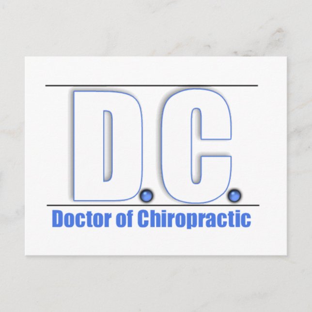 DC TITLE - DOCTOR OF CHIROPRACTIC MEDICINE POSTCARD (Front)