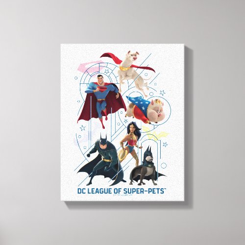 DC Trinity Heroes  Super_Pets Canvas Print