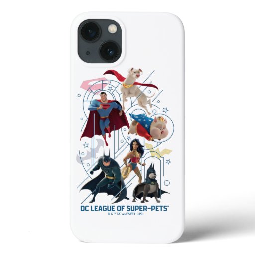 DC Trinity Heroes & Super-Pets iPhone 13 Case