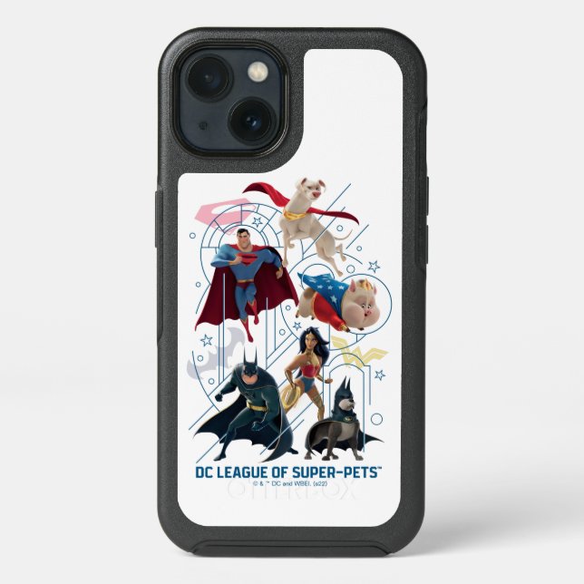 DC Trinity Heroes & Super-Pets Otterbox iPhone Case (Back)