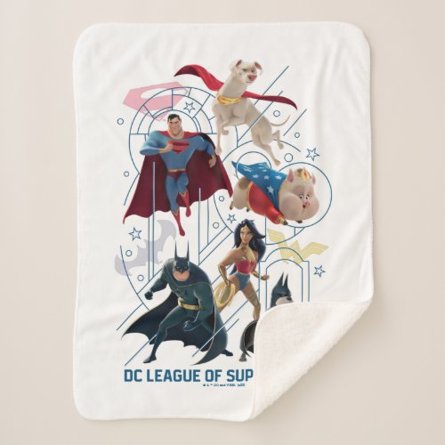 DC Trinity Heroes  Super_Pets Sherpa Blanket