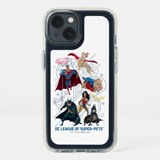 DC Trinity Heroes & Super-Pets Speck iPhone 13 Case (Front)