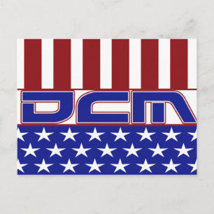 DCM DOCTOR CHIROPRACTIC MEDICINE PATRIOTIC LOGO POSTCARD