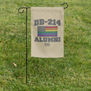 DD214 Veteran Alumni [LGBTQ2] Garden Flag