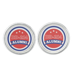 DD-214 Alumni Army Veteran Military Retirement Cufflinks