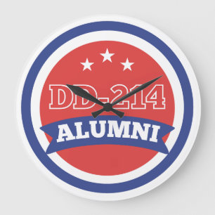 DD-214 Alumni Army Veteran Military Retirement Large Clock