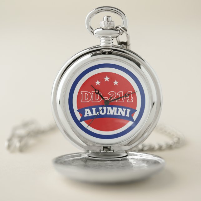 DD-214 Alumni Army Veteran Military Retirement Pocket Watch (Inside)
