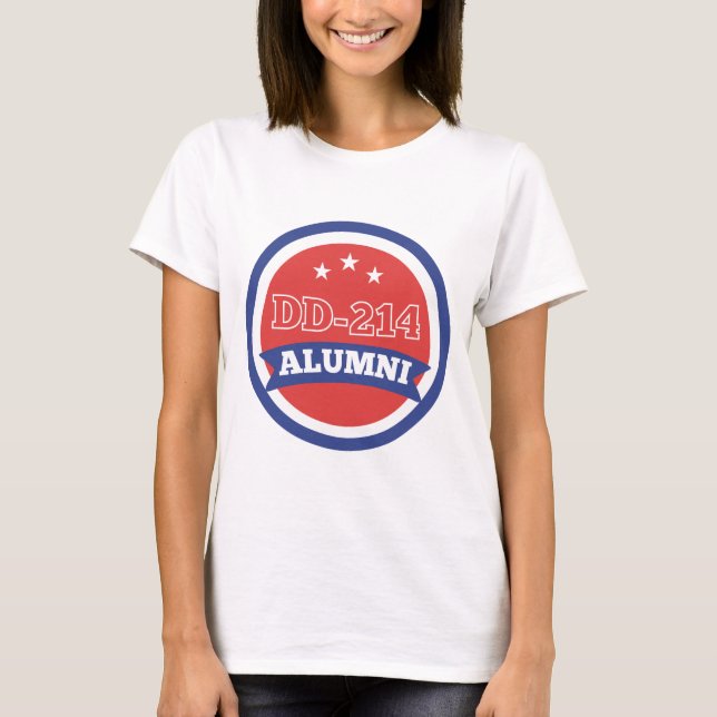 DD-214 Alumni Army Veteran Military Retirement T-Shirt (Front)